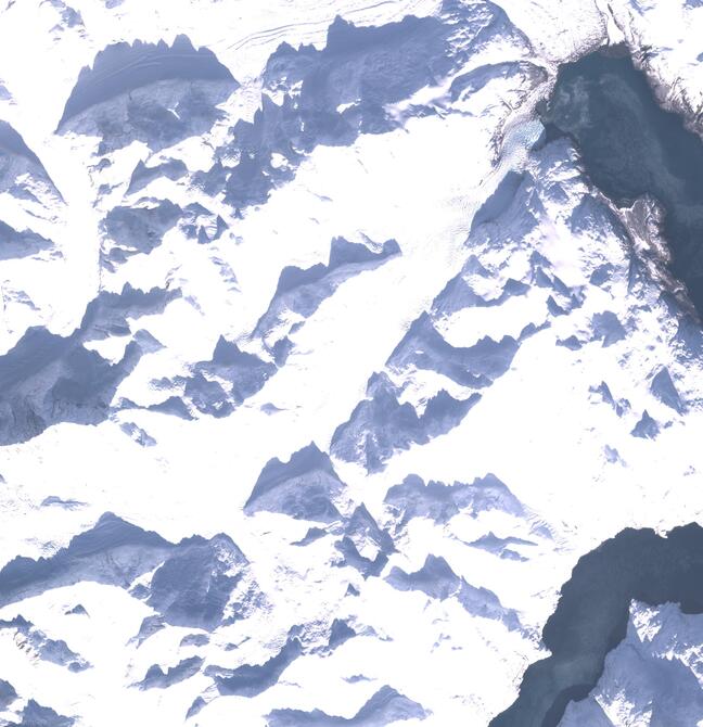 Aerial view of Margerie Glacier