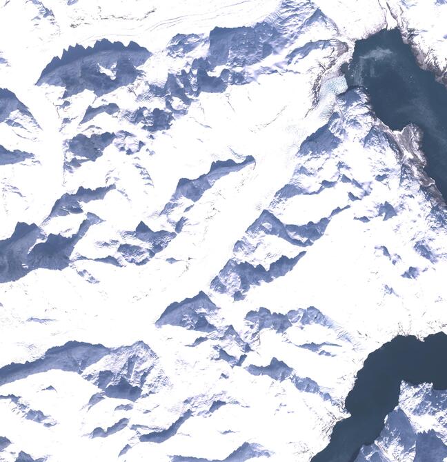 Aerial view of Margerie Glacier