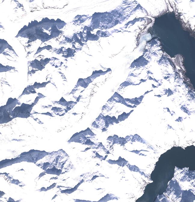 Aerial view of Margerie Glacier