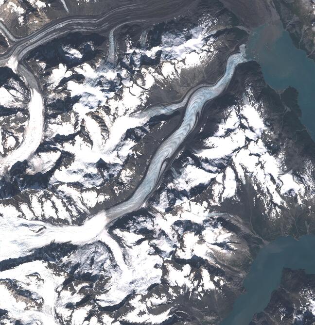Aerial view of Margerie Glacier