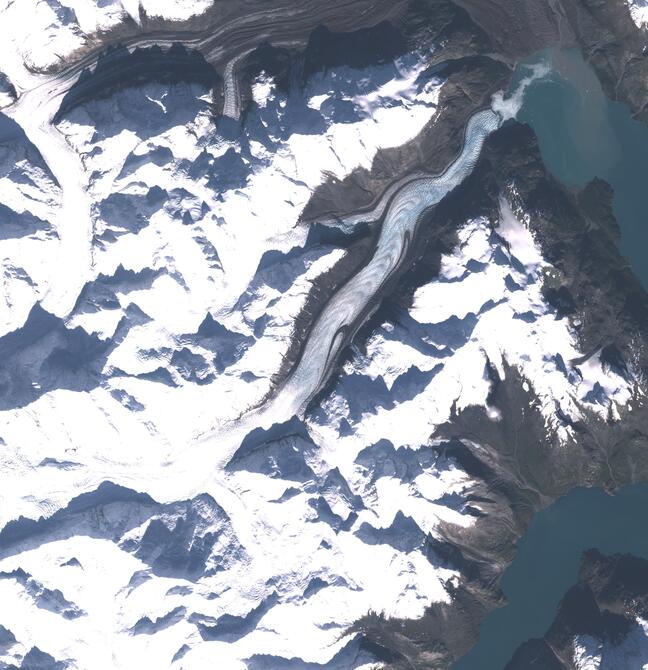 Aerial view of Margerie Glacier