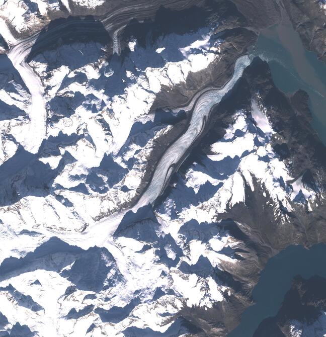 Aerial view of Margerie Glacier