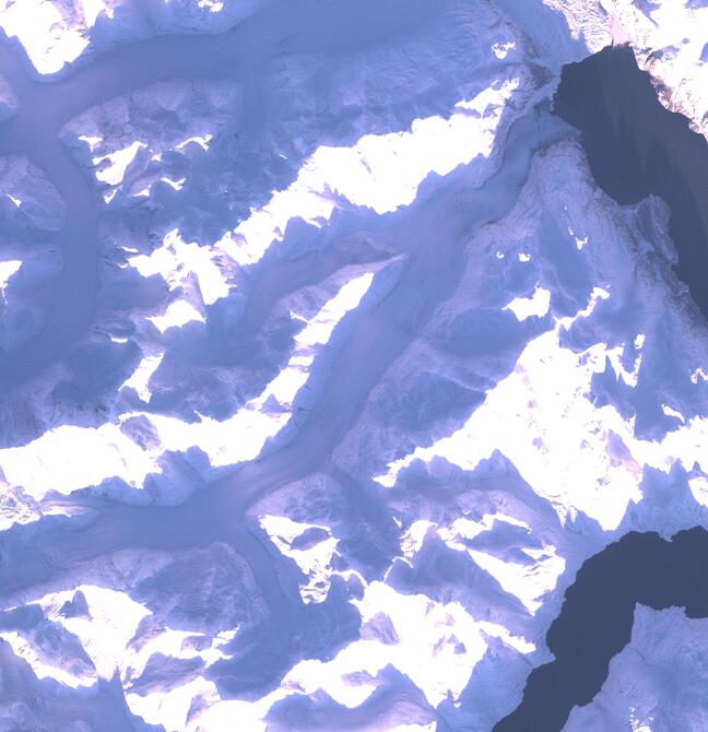 Aerial view of Margerie Glacier