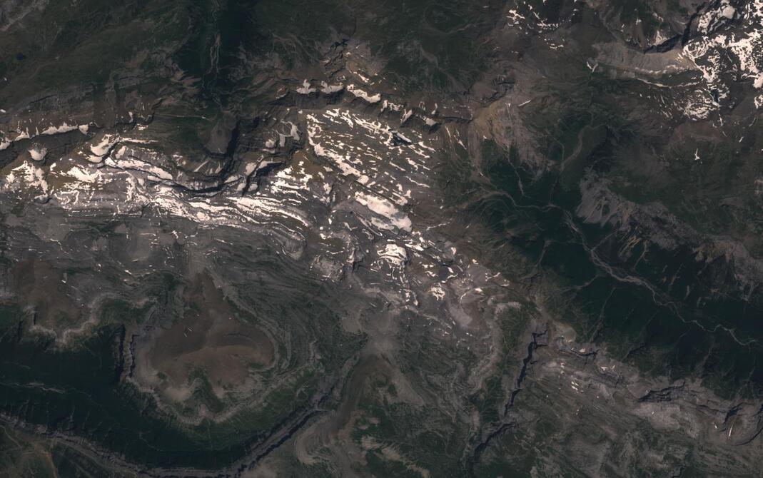 Aerial view of Monte Perdido