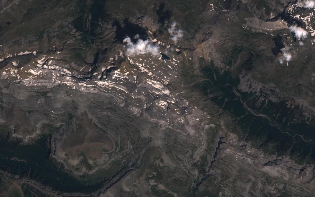 Aerial view of Monte Perdido