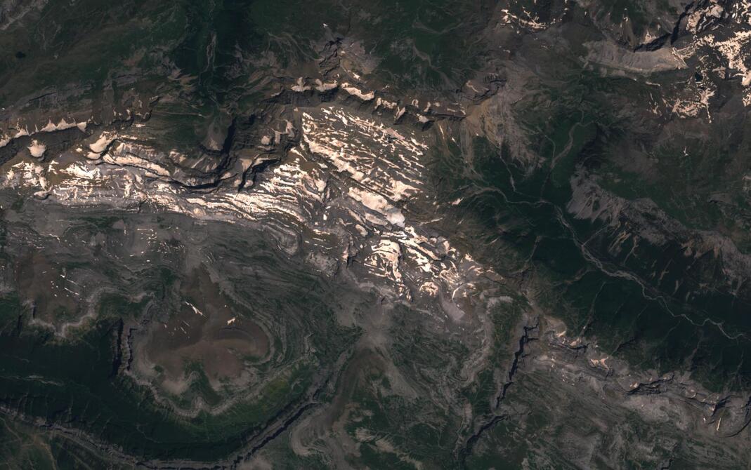 Aerial view of Monte Perdido