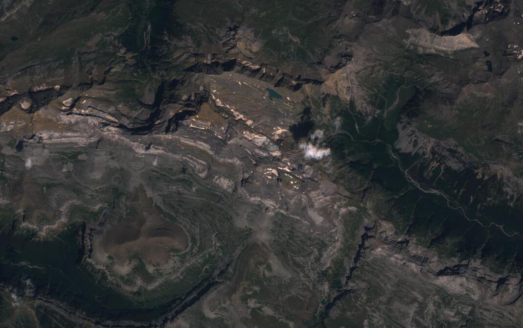 Aerial view of Monte Perdido