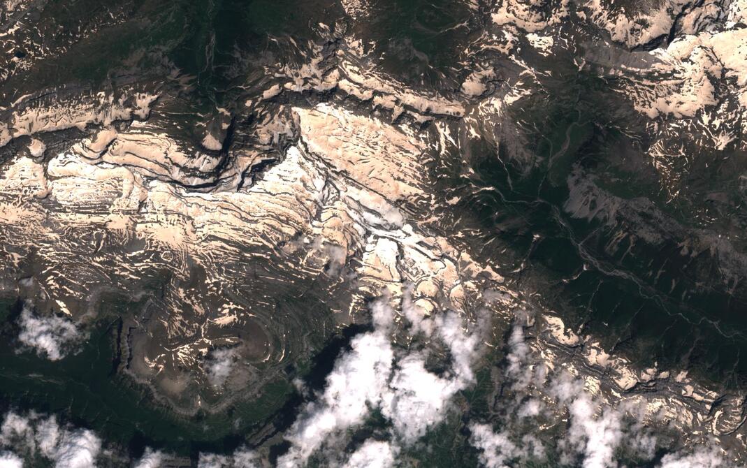 Aerial view of Monte Perdido