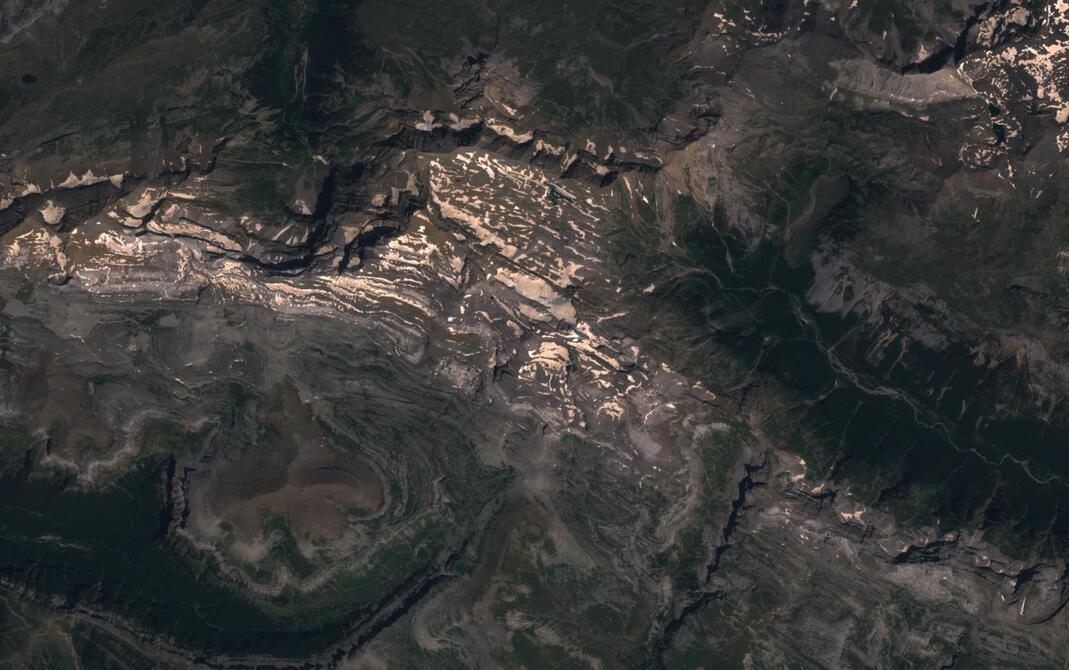 Aerial view of Monte Perdido