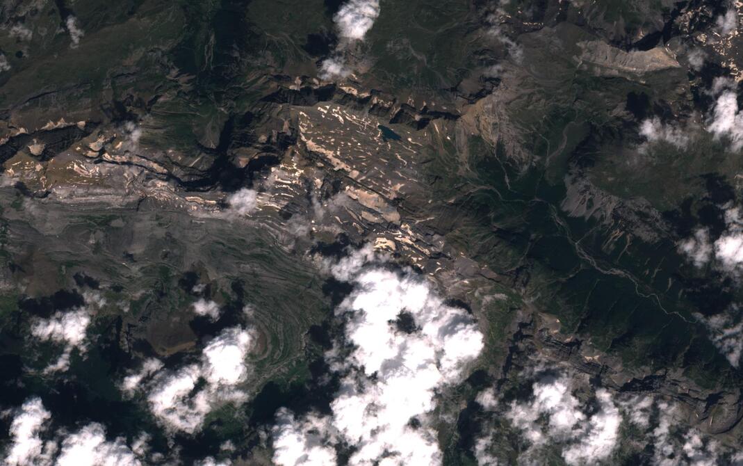 Aerial view of Monte Perdido