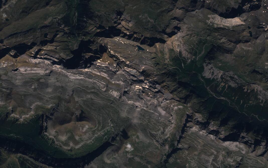 Aerial view of Monte Perdido