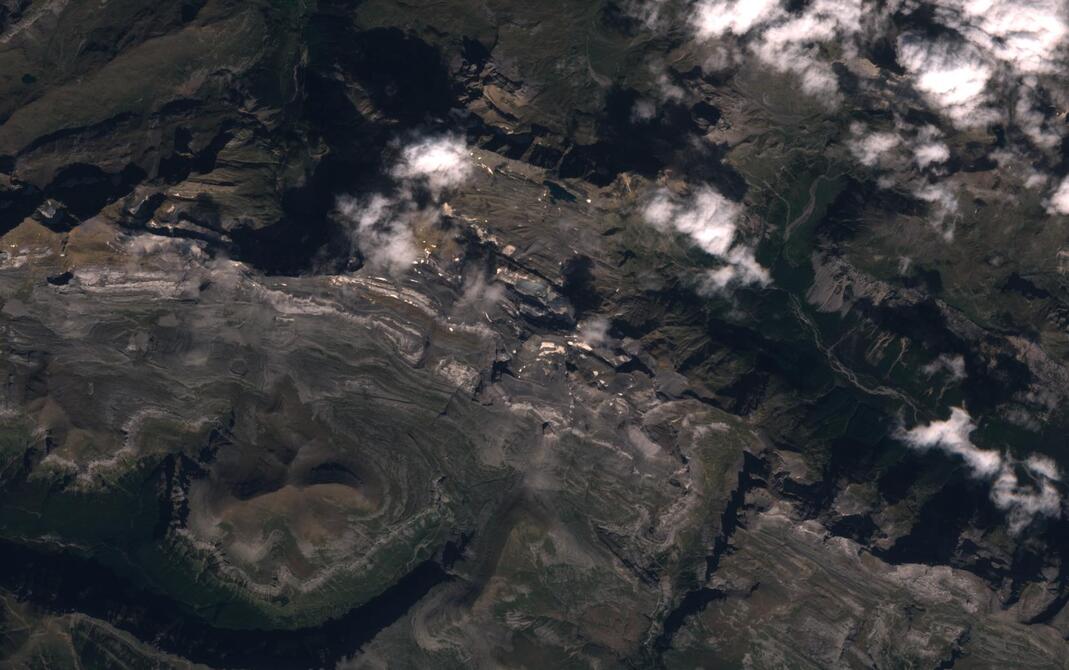 Aerial view of Monte Perdido