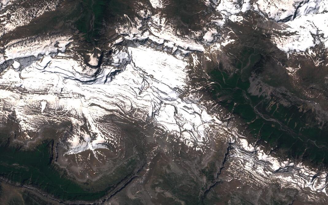 Aerial view of Monte Perdido