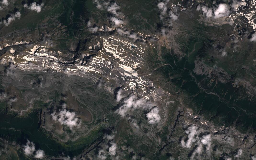 Aerial view of Monte Perdido