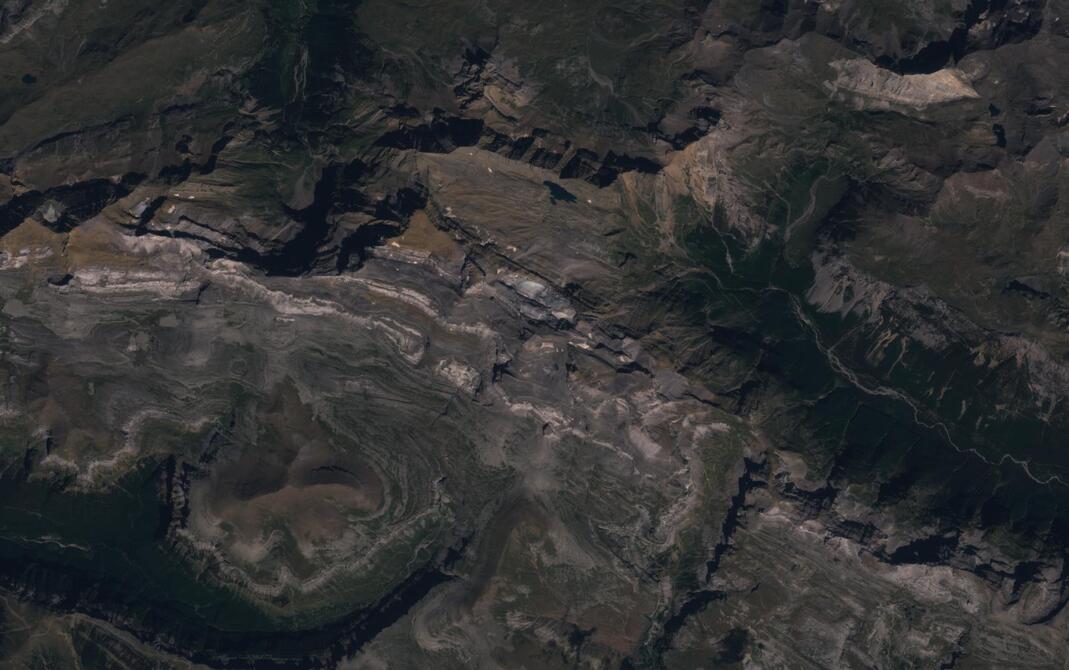 Aerial view of Monte Perdido