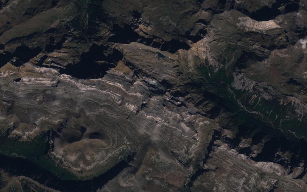 Aerial view of Monte Perdido