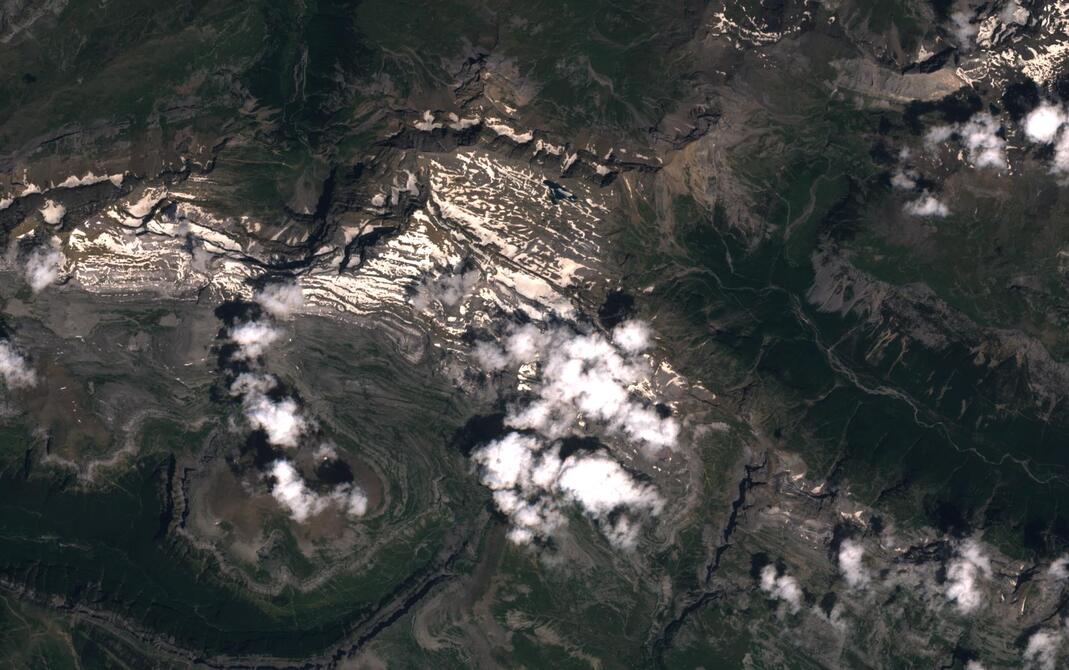 Aerial view of Monte Perdido