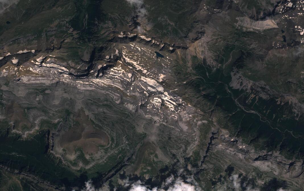 Aerial view of Monte Perdido