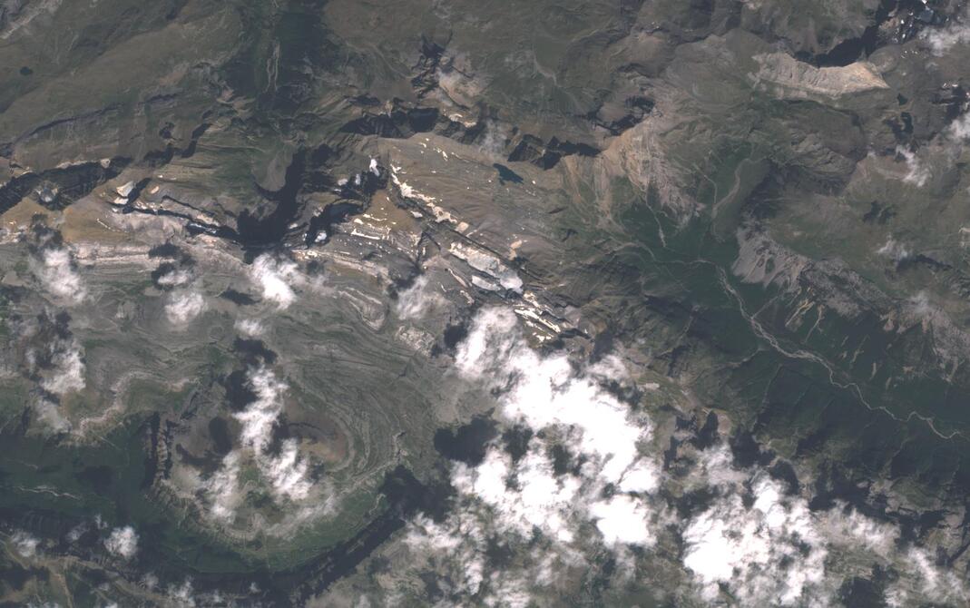 Aerial view of Monte Perdido