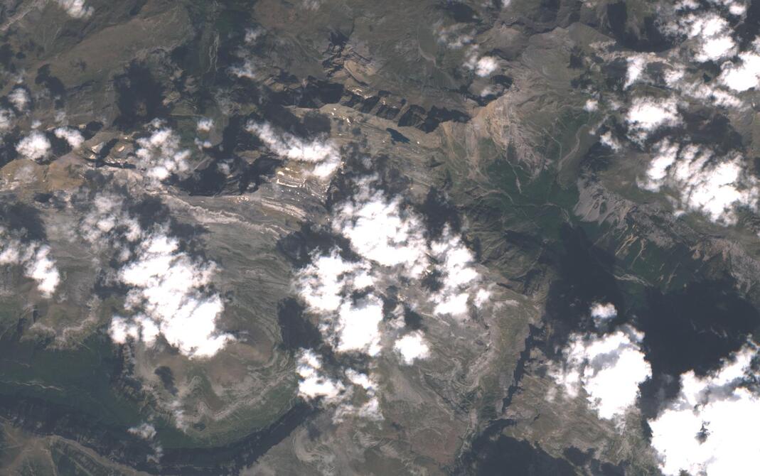 Aerial view of Monte Perdido