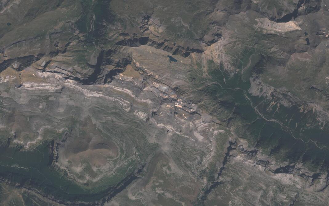 Aerial view of Monte Perdido