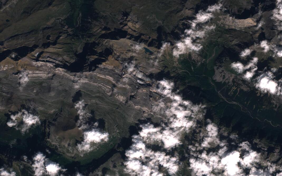 Aerial view of Monte Perdido