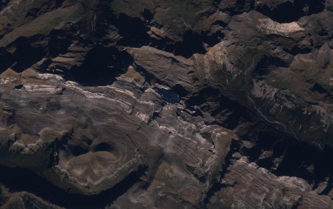 Aerial view of Monte Perdido