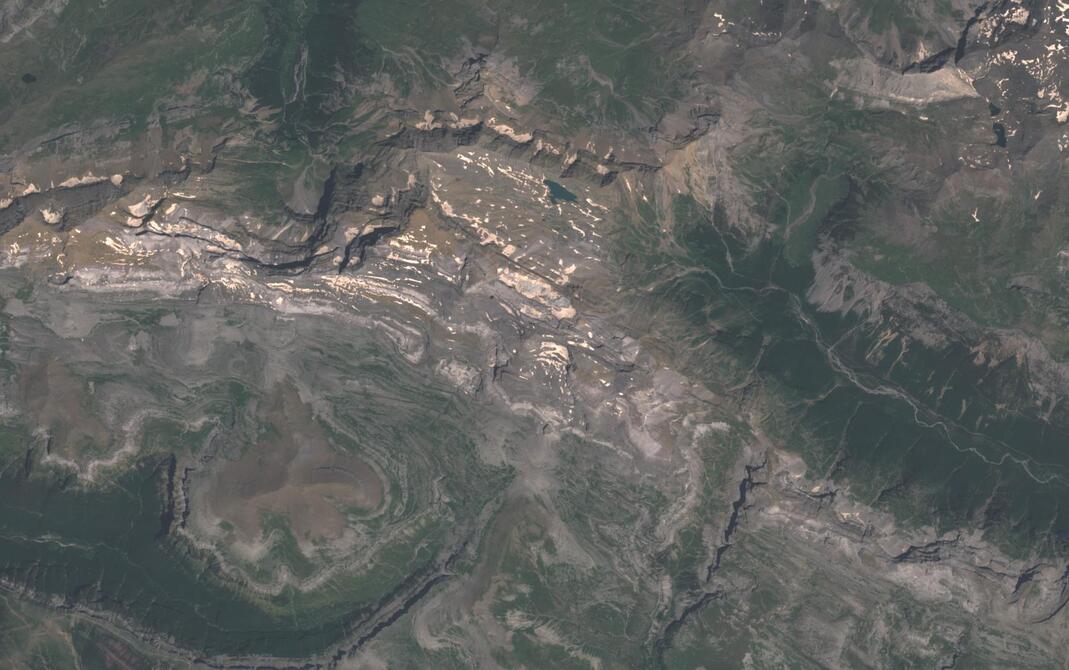 Aerial view of Monte Perdido