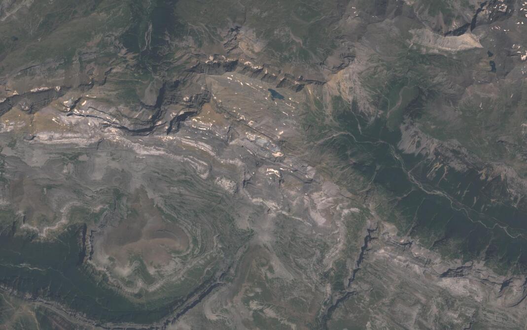 Aerial view of Monte Perdido