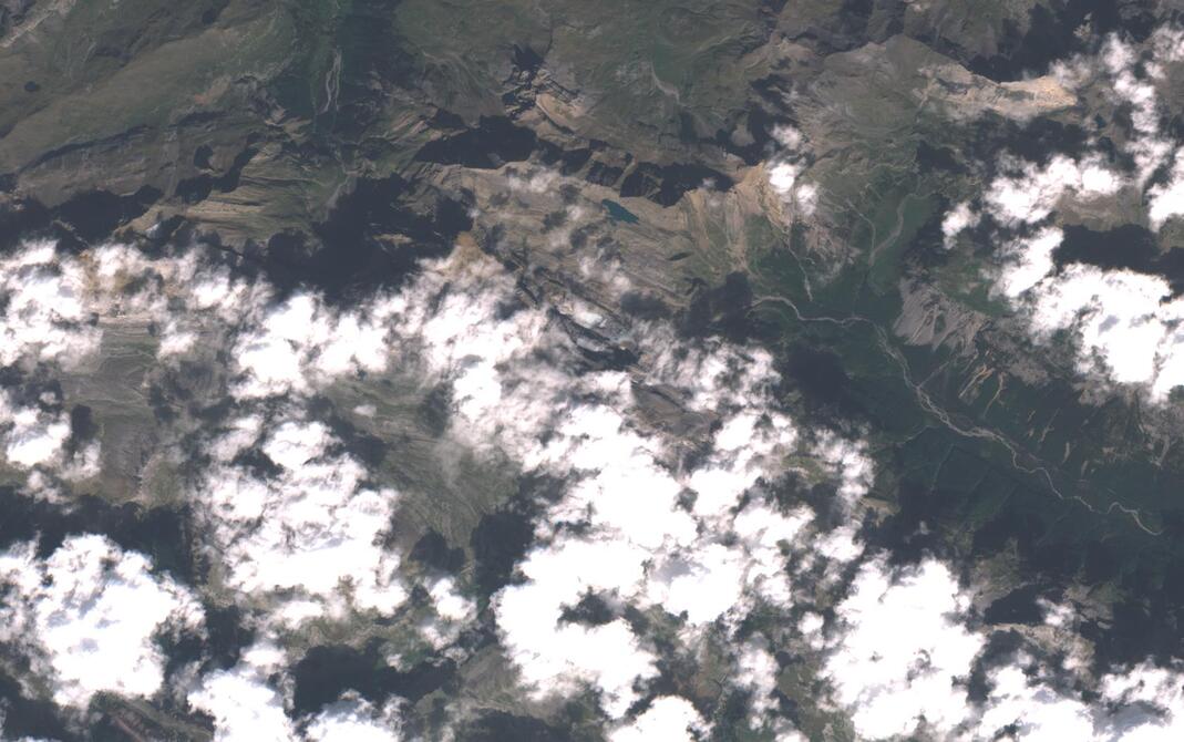 Aerial view of Monte Perdido