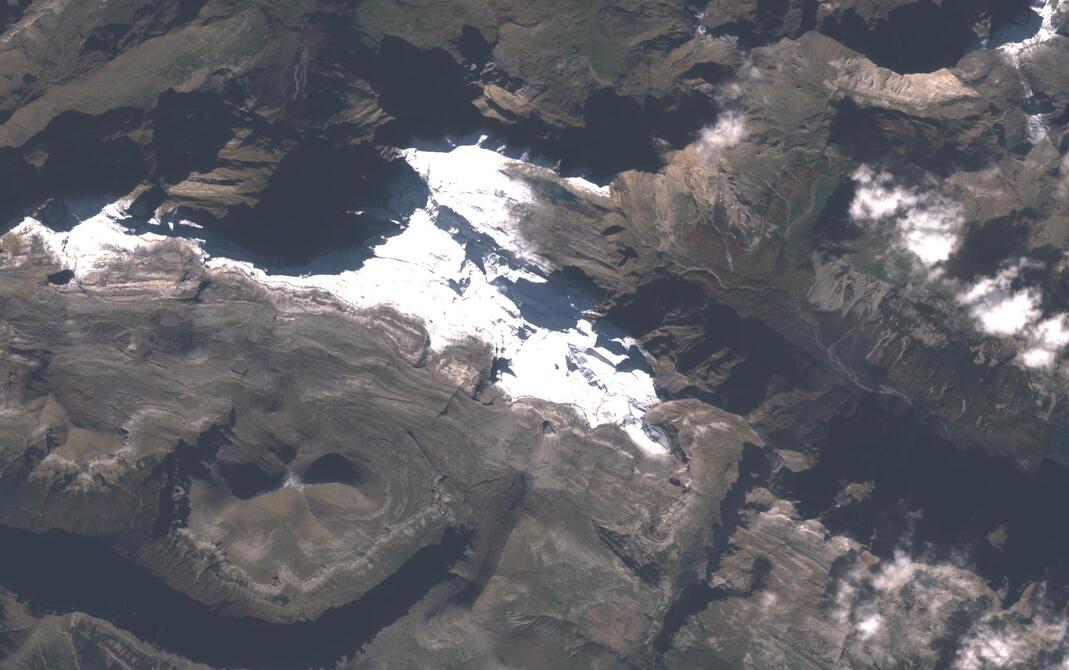 Aerial view of Monte Perdido