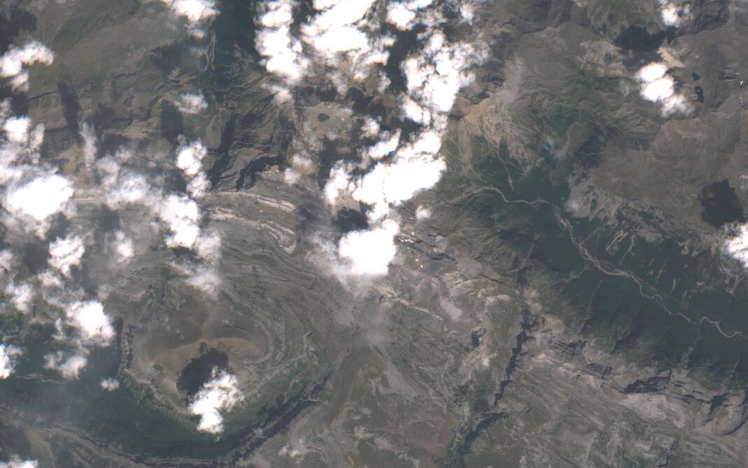 Aerial view of Monte Perdido