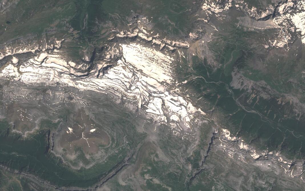 Aerial view of Monte Perdido