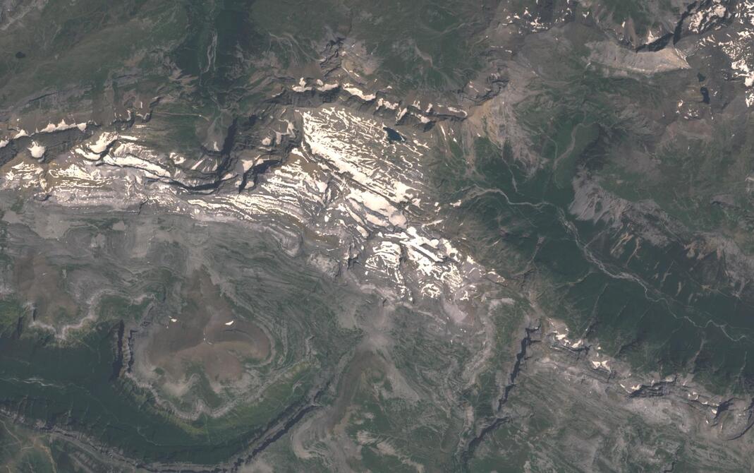 Aerial view of Monte Perdido