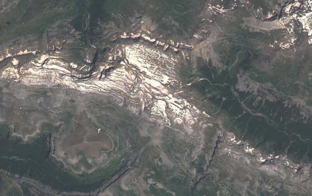 Aerial view of Monte Perdido