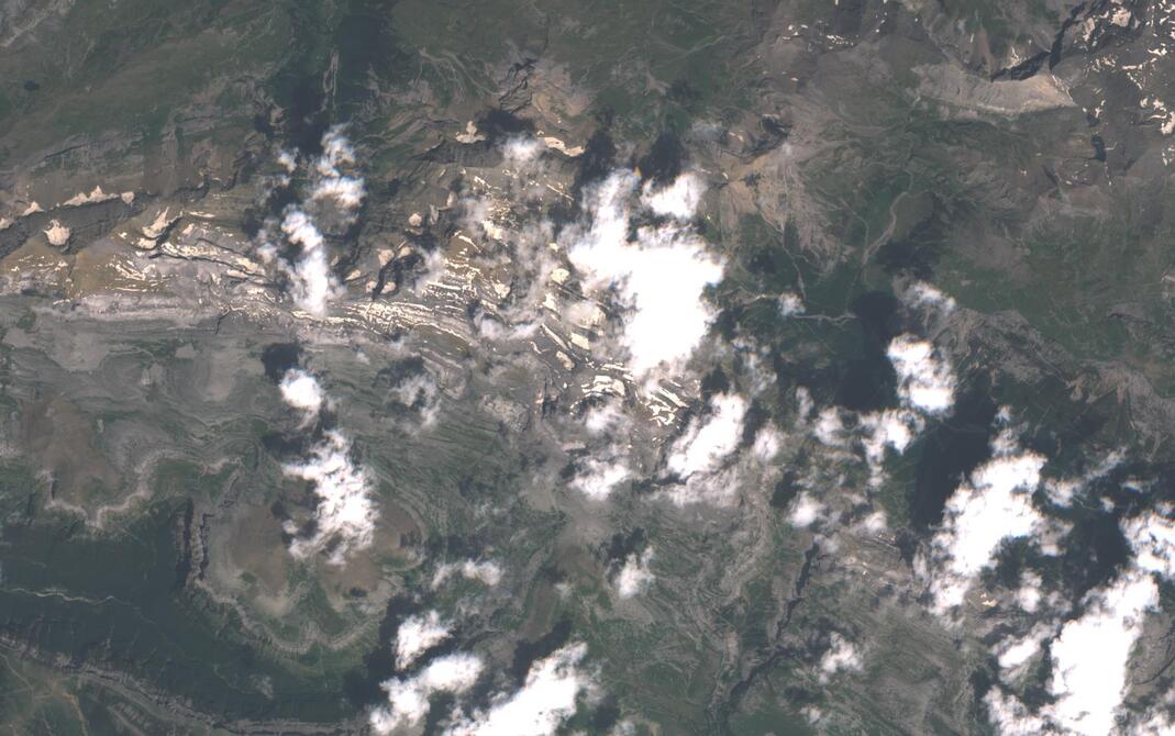 Aerial view of Monte Perdido