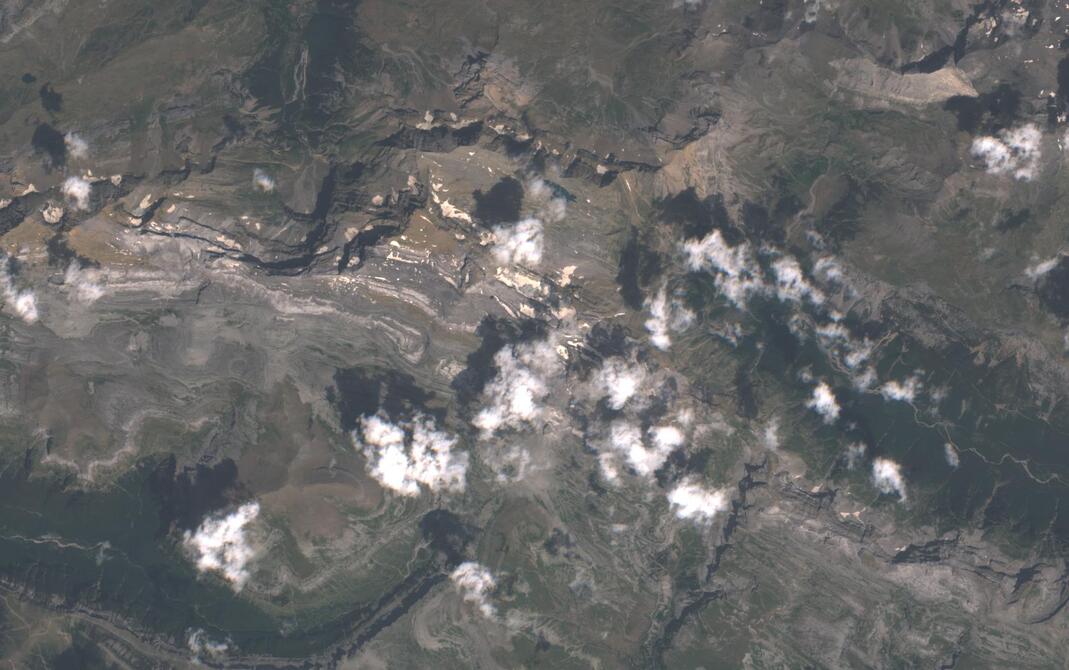 Aerial view of Monte Perdido