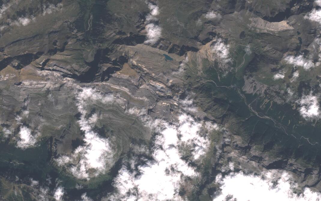Aerial view of Monte Perdido