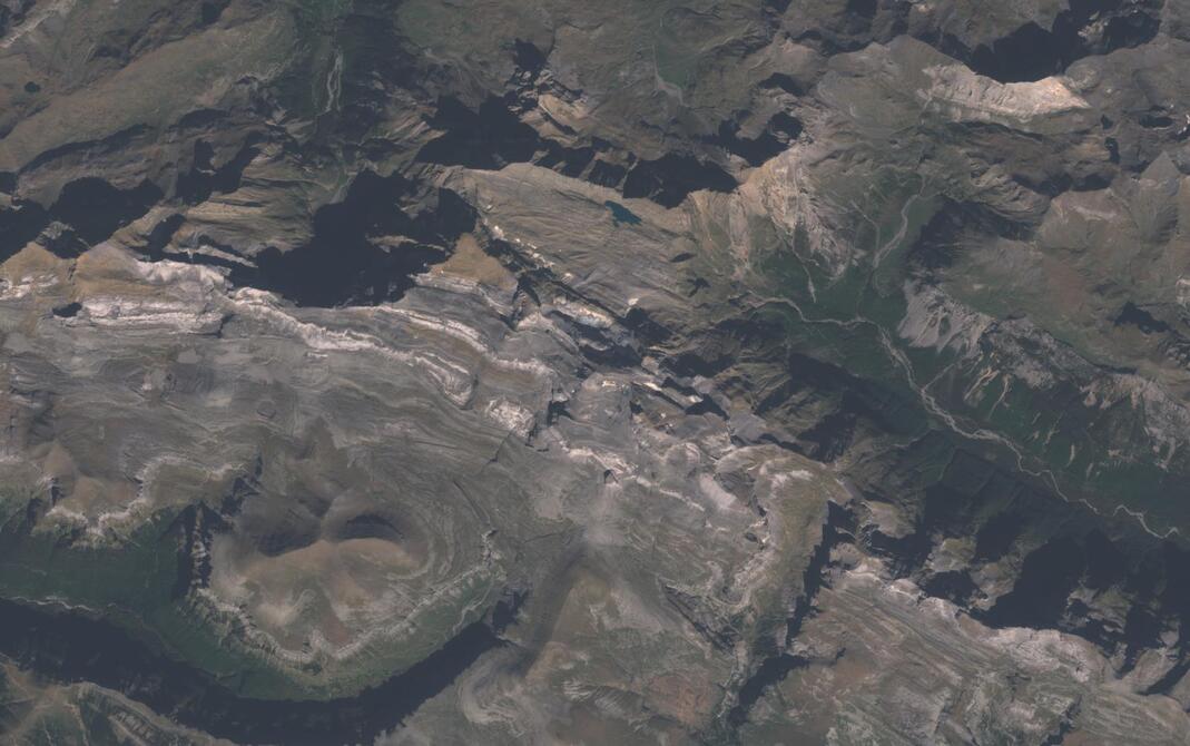 Aerial view of Monte Perdido