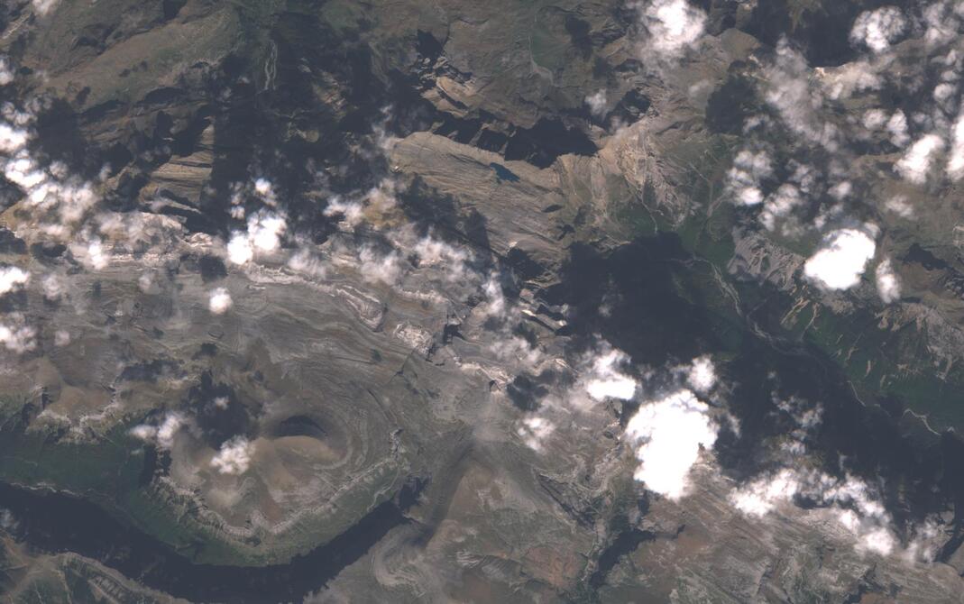 Aerial view of Monte Perdido