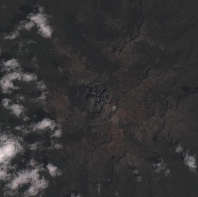 Aerial view of Mount Kenya