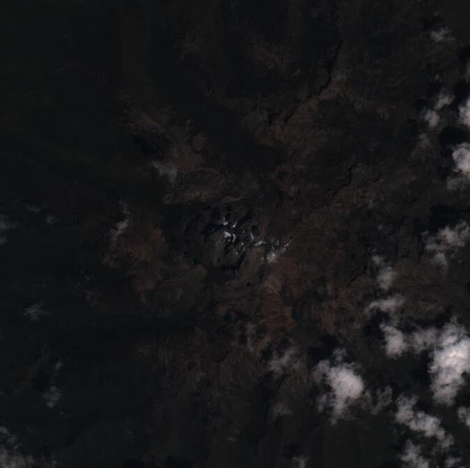 Aerial view of Mount Kenya