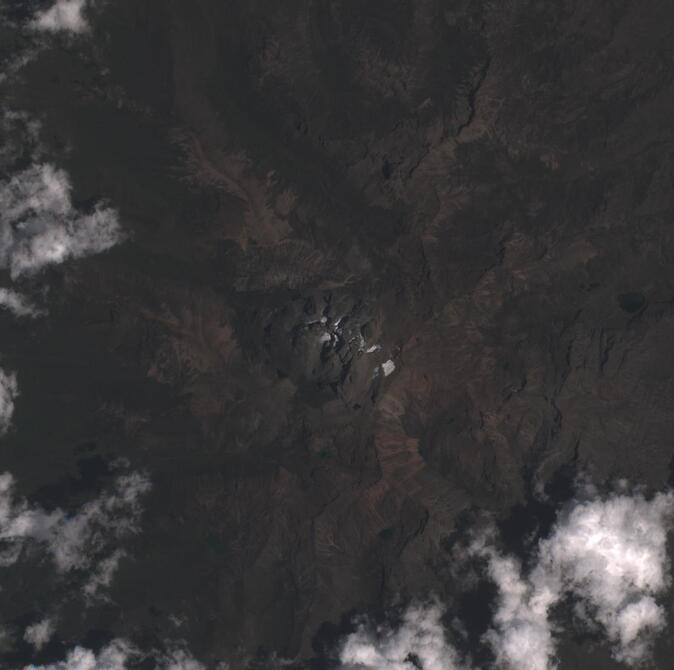 Aerial view of Mount Kenya