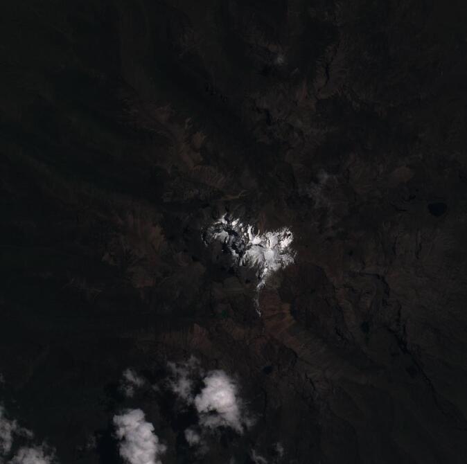 Aerial view of Mount Kenya