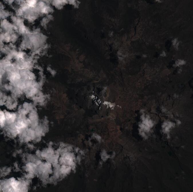 Aerial view of Mount Kenya