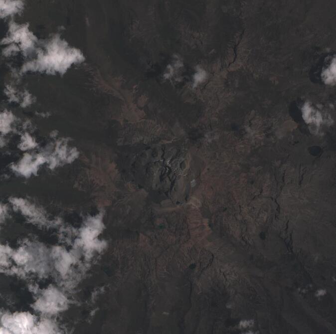 Aerial view of Mount Kenya