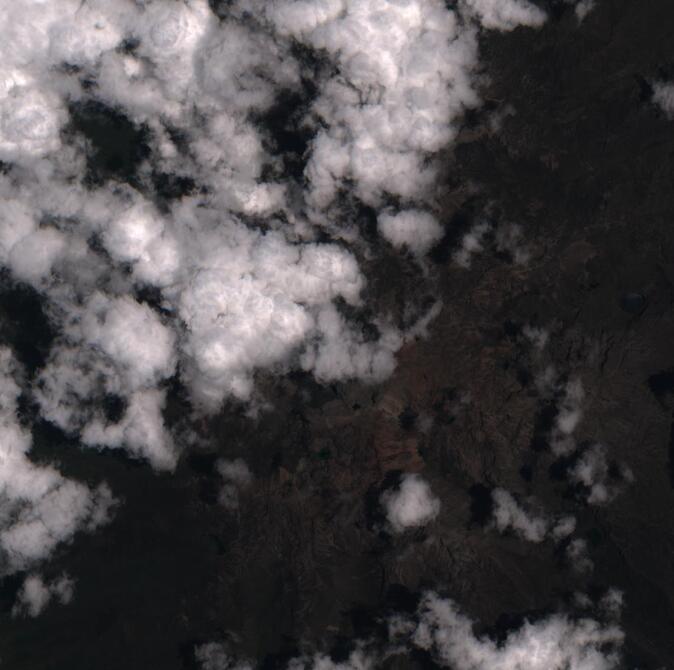 Aerial view of Mount Kenya