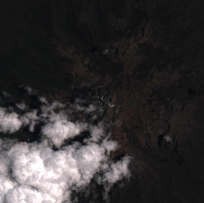 Aerial view of Mount Kenya