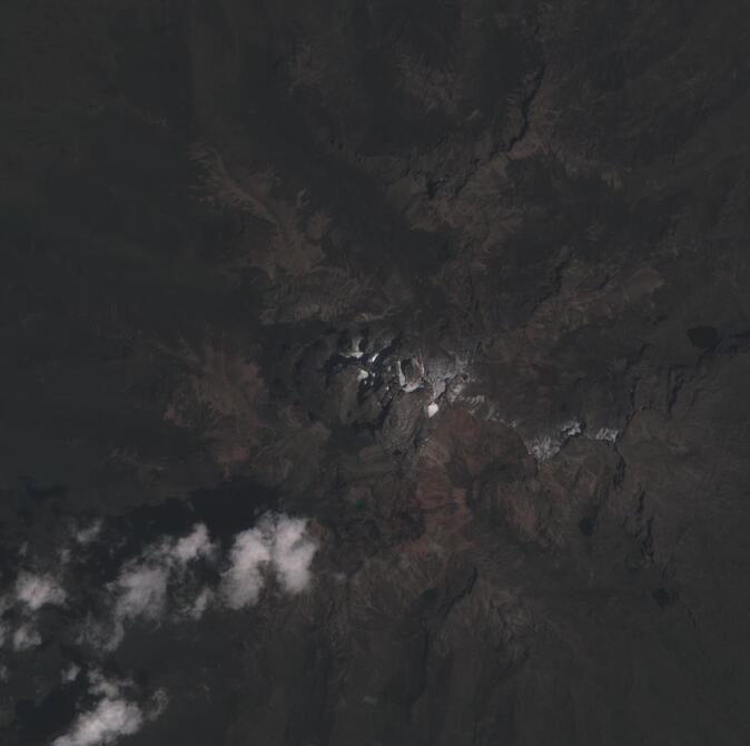 Aerial view of Mount Kenya