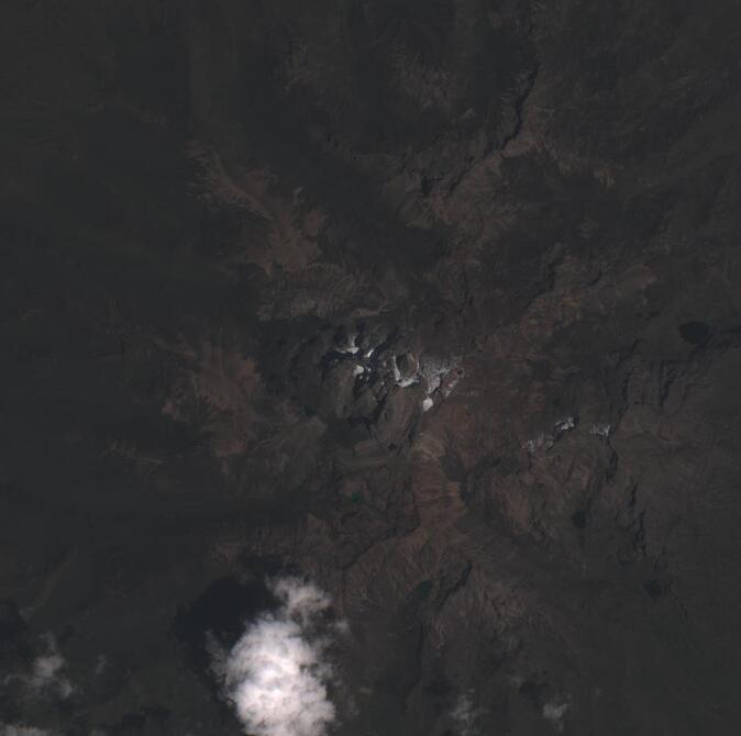 Aerial view of Mount Kenya